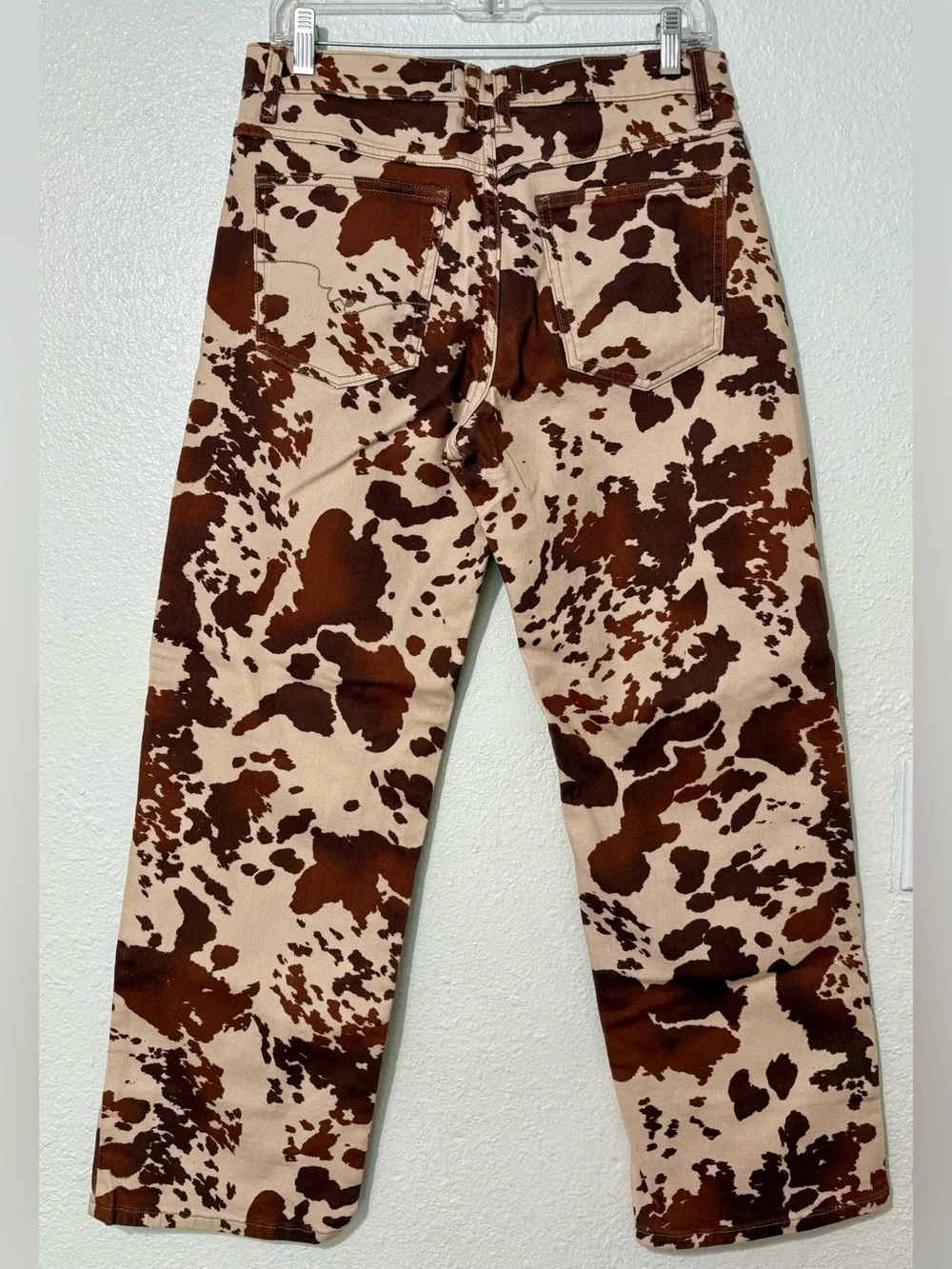 Free People We The Free Cow Print Straight Leg Jeans Size 29 NWOT